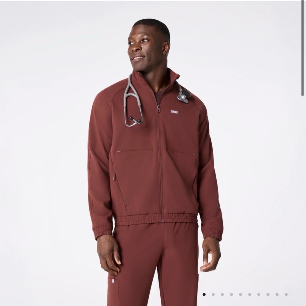 Figs Cobaki Scrub Jacket - Walnut - Small